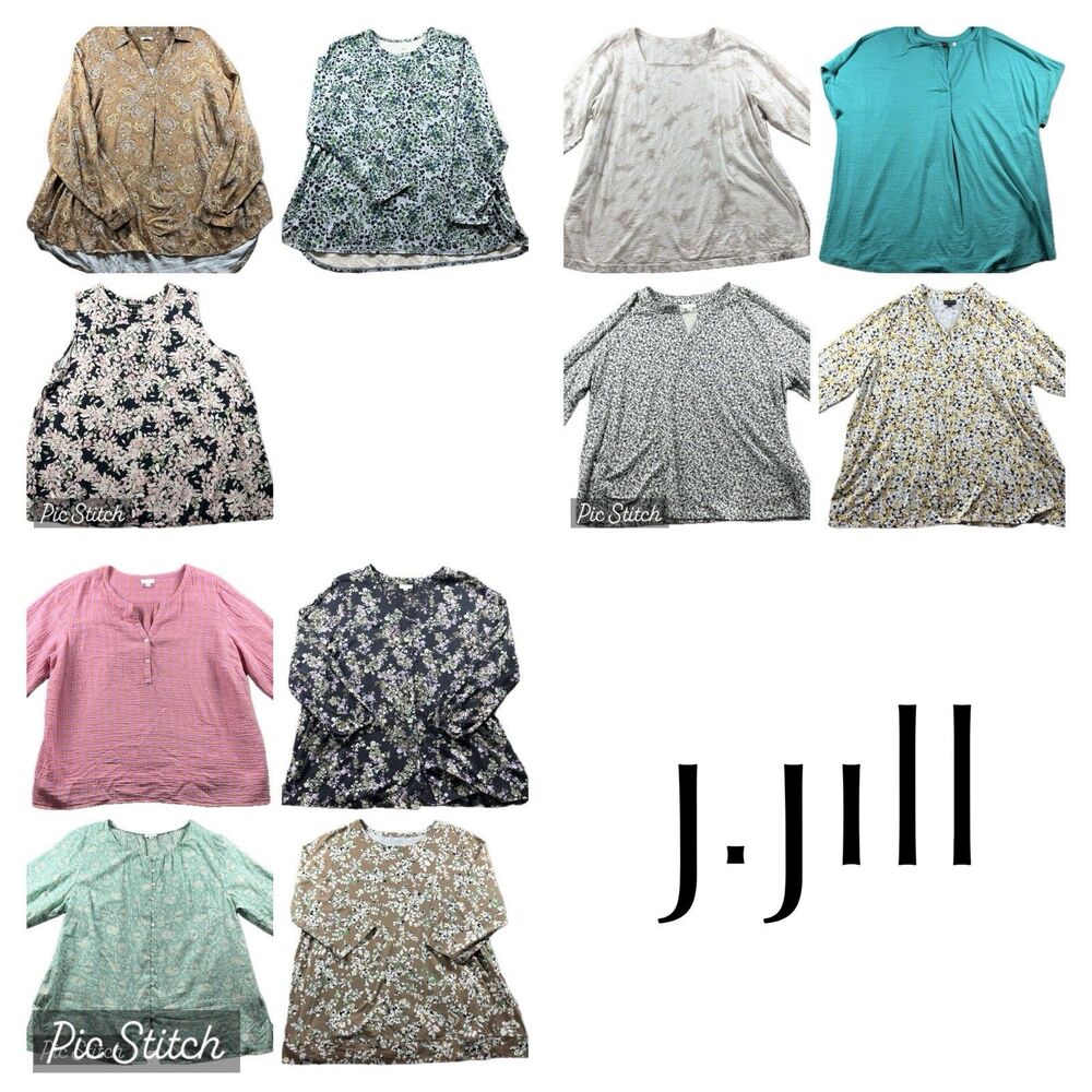HUGE J Jill Women Tops Tank Shirts Lot Floral Capsule Career Casual Staple 3X